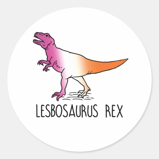 Sticker Rond Lesbosaurus Rex (Devant)