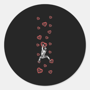 Sticker Rond L'Escalade de la montagne tient le grimpeur Saint-