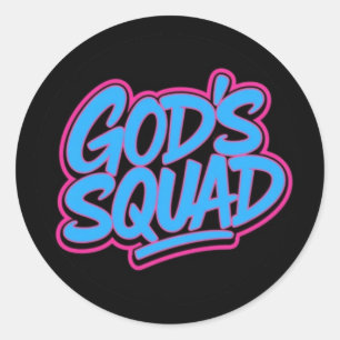 Sticker Rond L'escouade de Dieu