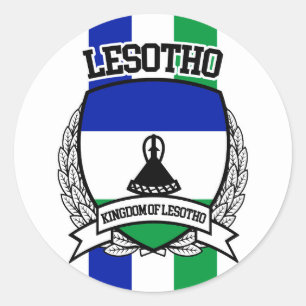 Sticker Rond Lesotho