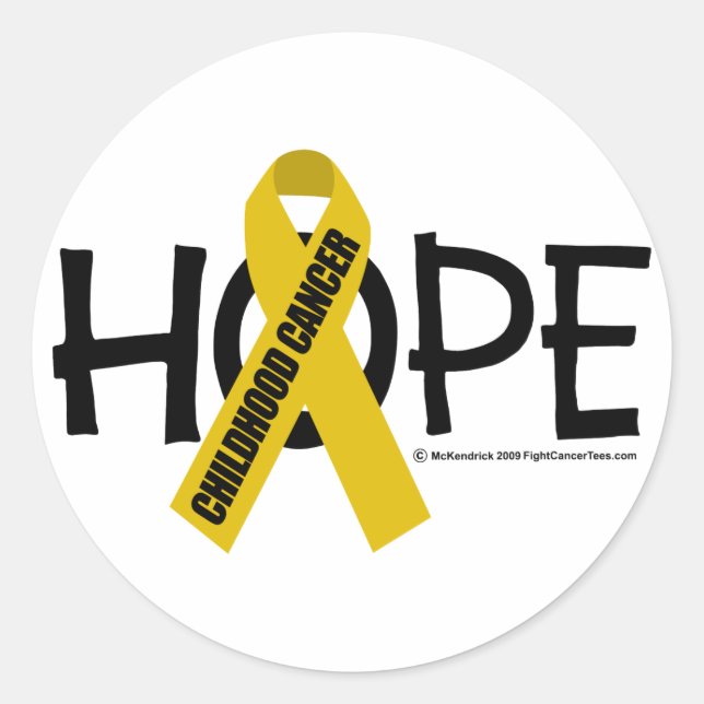 Sticker Rond L'espoir du cancer de l'enfance (Devant)