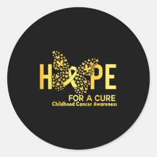 Sticker Rond L'Espoir D'Une Lutte Contre Le Cancer Chez L'Enfan