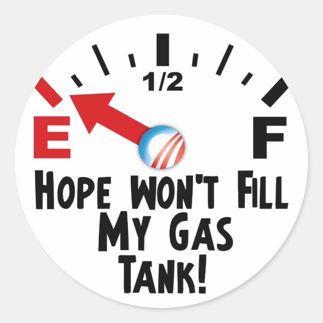 Sticker Rond L'espoir est hors de portée - Anti Barack Obama (Devant)
