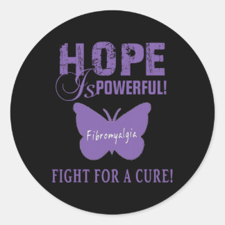 Sticker Rond - L'Espoir Est Puissant - Papillon Silhouette Imag