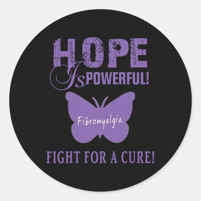 Sticker Rond - L'Espoir Est Puissant - Papillon Silhouette Imag (Devant)