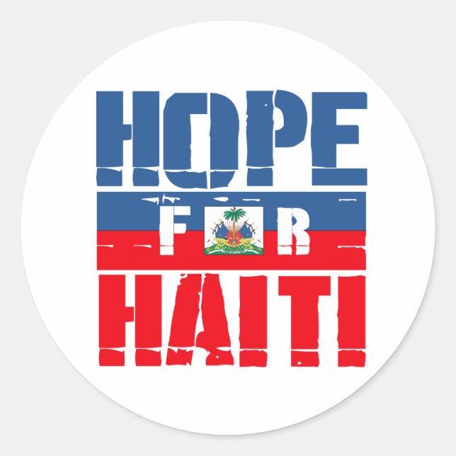 Sticker Rond L'espoir pour Haïti (Devant)