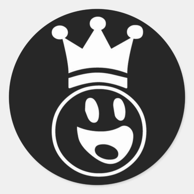 Sticker Rond Lester - noir rond (Devant)