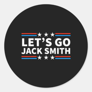 Sticker Rond Let39s Go Jack Smith Pour Président Fun Summer Usa