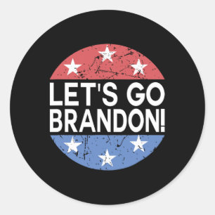 Sticker Rond Let#39 ; s Go Brandon