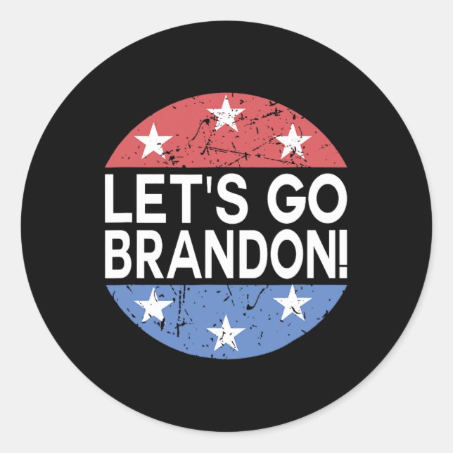 Sticker Rond Let#39 ; s Go Brandon (Devant)
