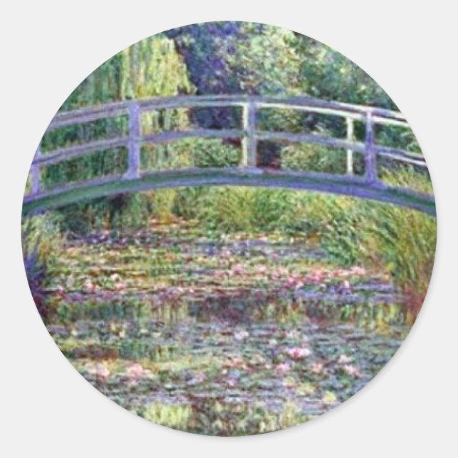Sticker Rond L'étang Water Lily par Claude Monet (Devant)