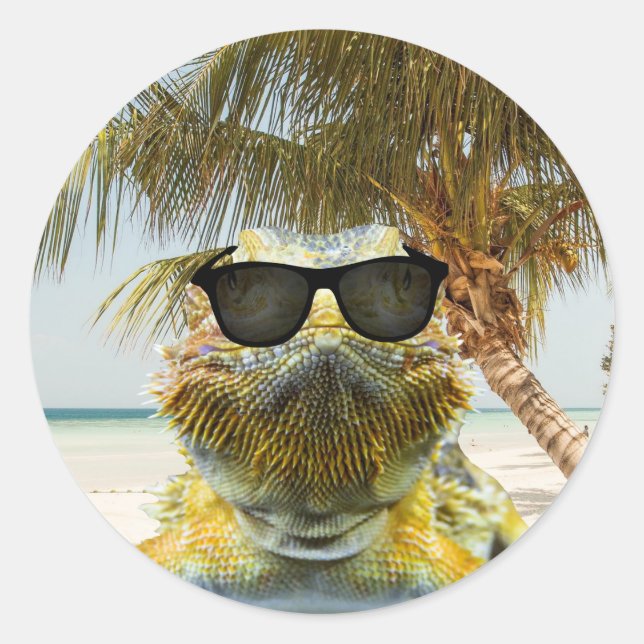 Sticker Rond L'été arrive (Devant)