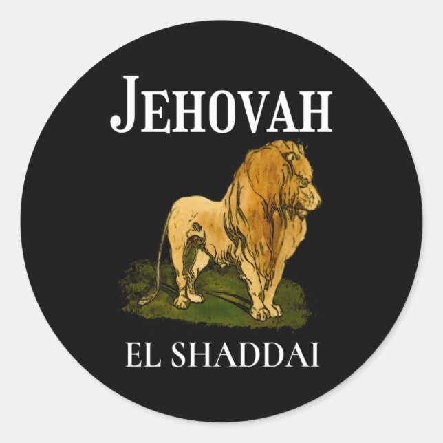 Sticker Rond L'Éternel Est El Shaddai Signifie Le Dieu Tout-Pui (Devant)