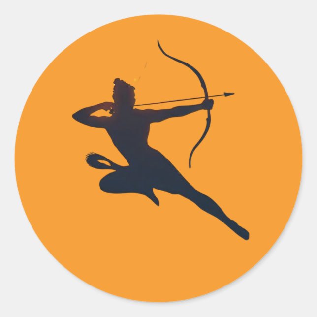Sticker Rond L'éternelle lueur de Dussehra - bélier (Devant)