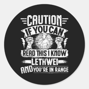 Sticker Rond Lethwei Warrior Myanmar Boxing Training Burmese Bo