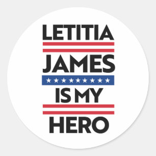 Sticker Rond Letitia James est mon héroïne