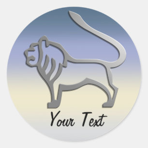 Sticker Rond L'étoile de lion de zodiaque de Lion signent