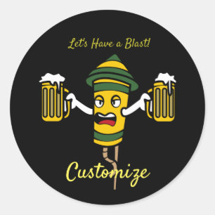Sticker Rond Let's Have a Blast Thunder Cove