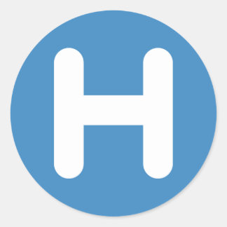 Sticker Rond Letter H Emoji Twitter