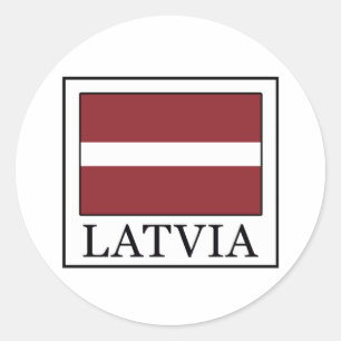 Sticker Rond Lettonie