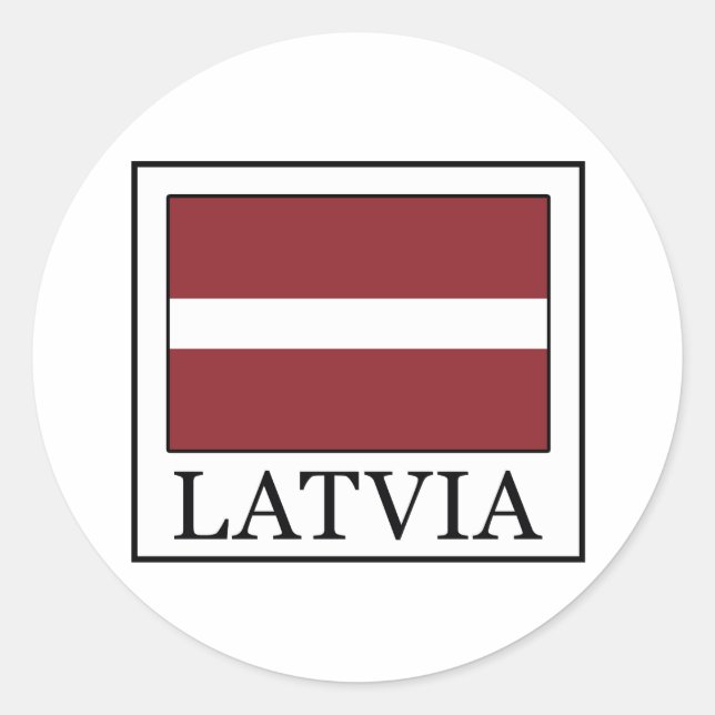 Sticker Rond Lettonie (Devant)