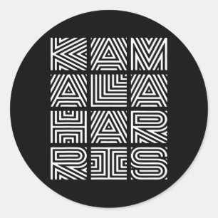 Sticker Rond Lettrage de géométrie composée Harris 2024