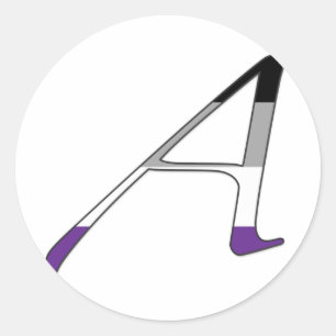 Sticker Rond Lettre A de la Fierté sexuelle "Scarlet"