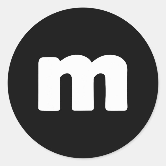 Sticker Rond Lettre amusante M Groupes Halloween Team Groupes C (Devant)