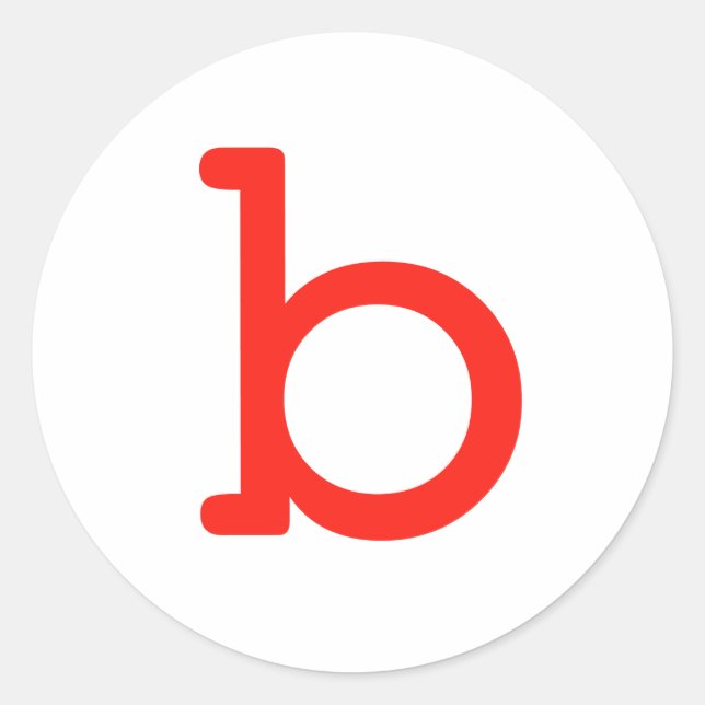 Sticker Rond Lettre B (Devant)