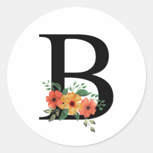 Sticker Rond Lettre B