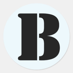 Sticker Rond Lettre B Alphabet au crayon par Janz Alice Blue