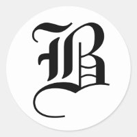 Lettre B Alphabet Mariage par Janz White