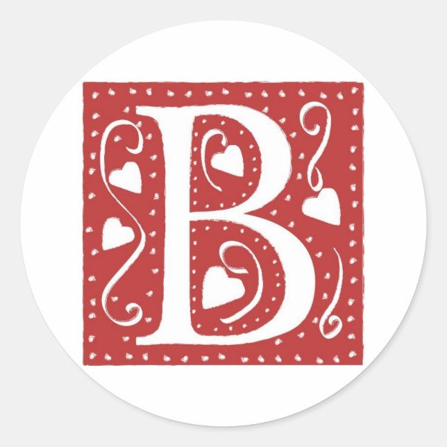 STICKER ROND LETTRE COEUR MARIAGE B (Devant)