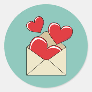 Sticker Rond Lettre de love