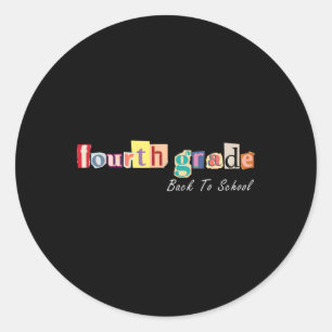 Sticker Rond Lettre de mégazine pour les enseignants de quatriè