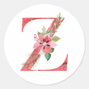 STICKER ROND LETTRE DE NOËL AQUATIQUE Z