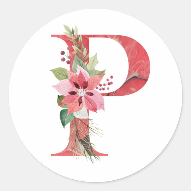 Sticker Rond Lettre de noël P (Devant)