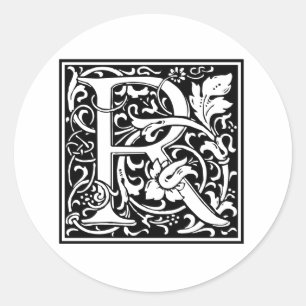 Sticker Rond Lettre décorative R