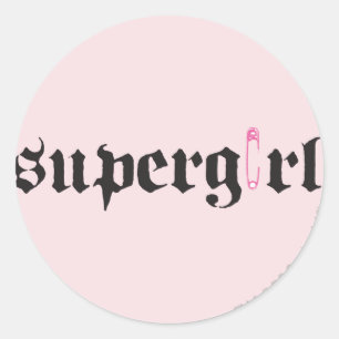 Sticker Rond LETTRE D'ÉCRAN DE SÉCURITÉ Supergirl