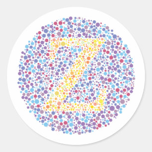 Sticker Rond Lettre d'essai d'oeil de "Z"