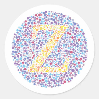 Sticker Rond Lettre d'essai oculaire "Z"