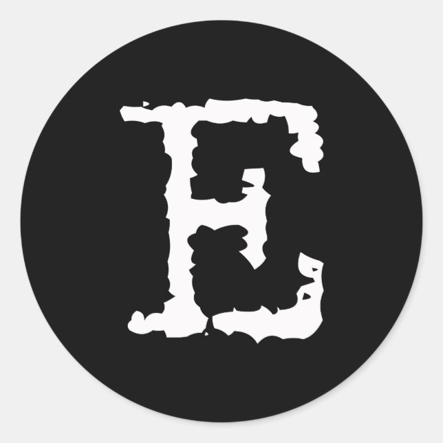 Sticker Rond Lettre E (Devant)