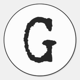 Sticker Rond Lettre G
