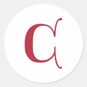 Sticker Rond Lettre gothique C