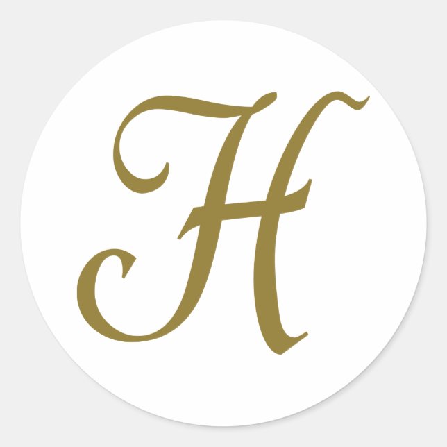 Sticker Rond Lettre H (Devant)