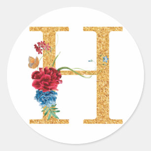 Sticker Rond Lettre h