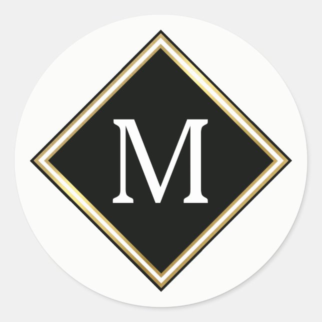 Sticker Rond lettre initiale (Devant)