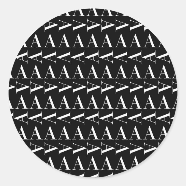 Sticker Rond Lettre initiale A monogramme (Devant)