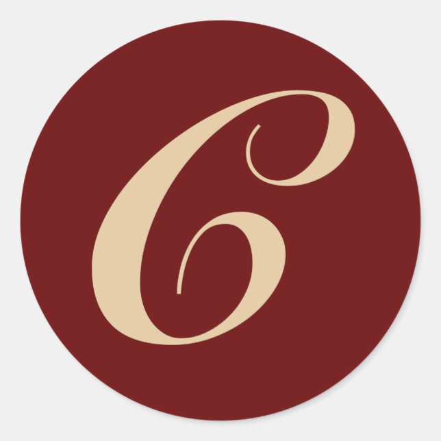 Sticker Rond Lettre initiale C (Devant)