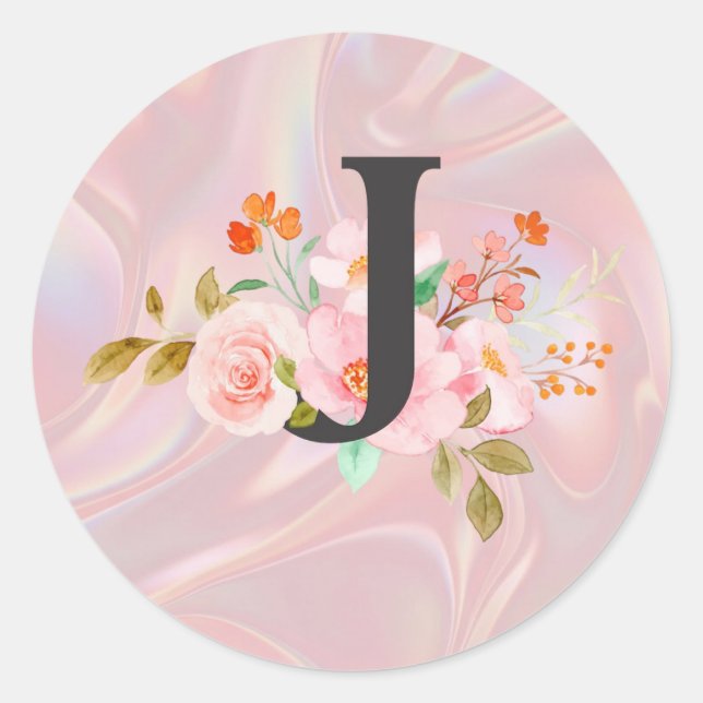 Sticker Rond Lettre J (Devant)